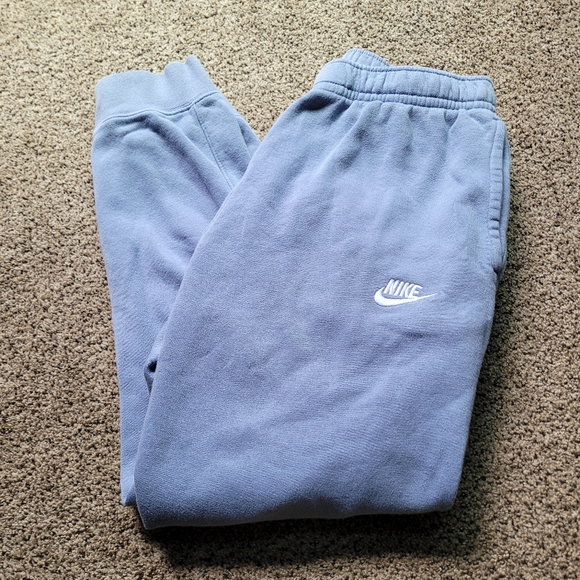 Nike Mens Joggers M Blue Sweatpants Athletic Workout Training Lounge Drawstring - Picture 1 of 7